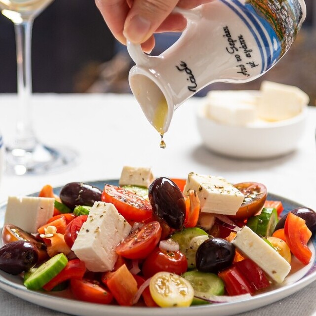 Extra virgin olive oil – a staple of the Mediterranean diet known for heart health benefits.